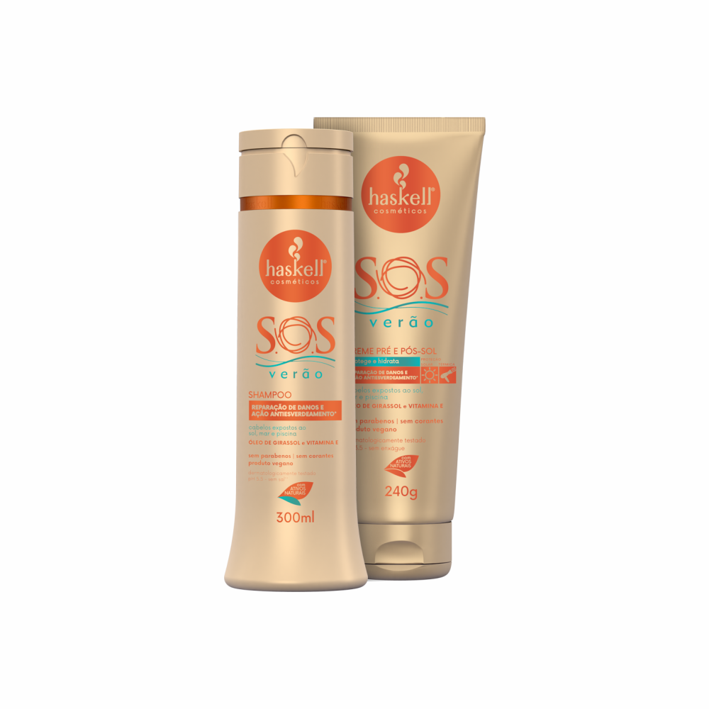 Kit S.O.S Verão Shampoo e Creme Pré e Pós-Sol