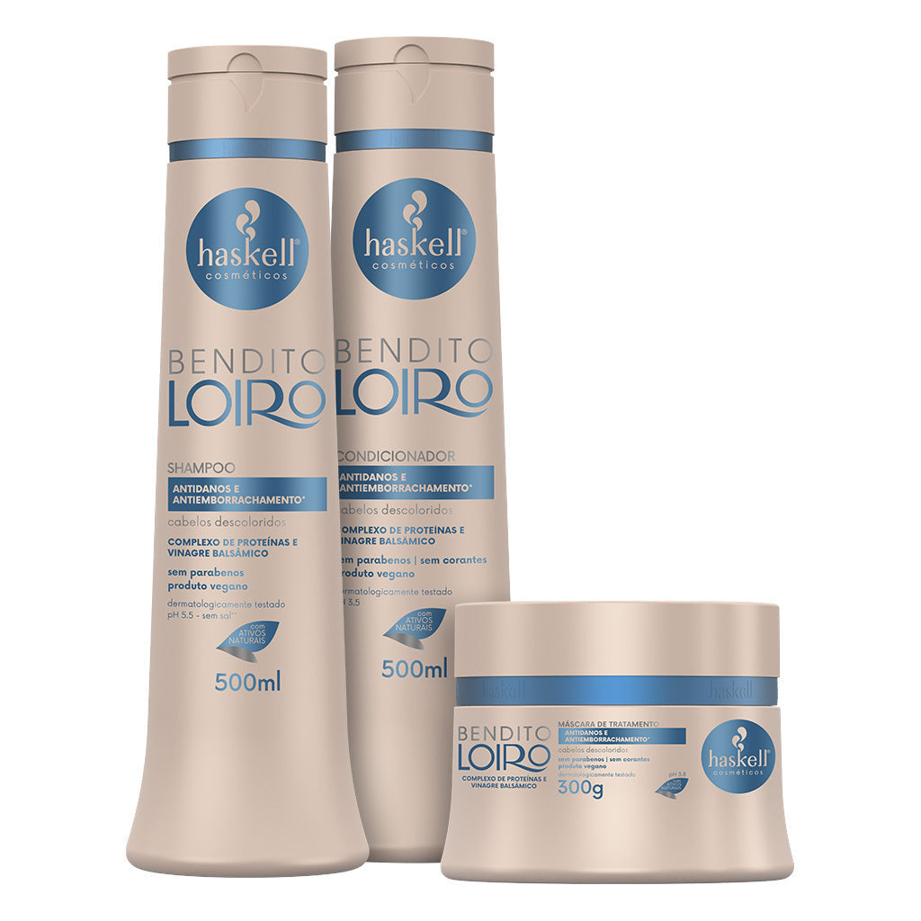 Kit Bendito Loiro Shampoo, Condicionador e Máscara
